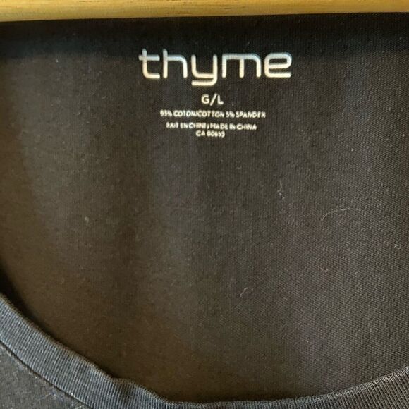 NWOT TYME Maternity Black Stretch ShortSleeve Tee - Picture 3 of 6
